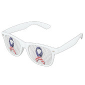 Lunettes De Fête Retro Ribbon USA (Angulaire)