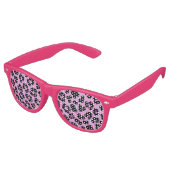 Lunettes De Fête Retro Rockabilly Pink Empreinte de léopard Retro (Angulaire)