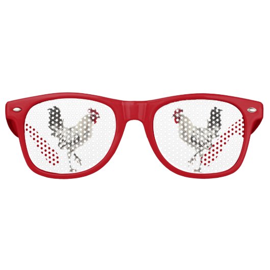 Lunettes De Fête Retro Rooster rouge (Devant)
