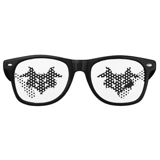 Lunettes De Fête Retro Rorschach Inkblot (Devant)