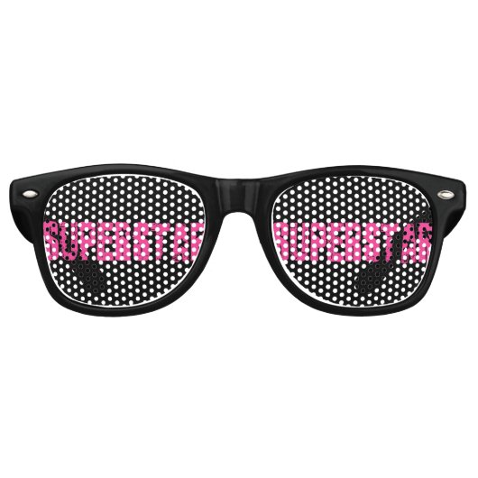 Lunettes De Fête Retro Rose superstar (Devant)