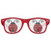 Lunettes De Fête Retro Rouge rétro Cool de Ladybug (Devant)
