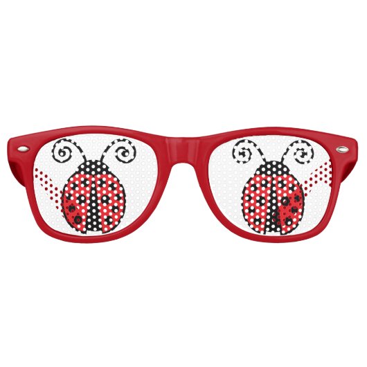 Lunettes De Fête Retro Rouge rétro Cool de Ladybug (Devant)