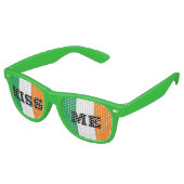 Lunettes De Fête Retro Sain Patricks Day & Irish Flag /shades Kiss Me (Angulaire)