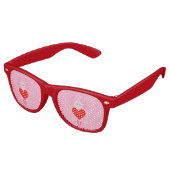 Lunettes De Fête Retro Saint-Valentin Amour Coeur Axolotl (Angulaire)