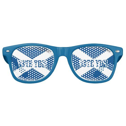 Lunettes De Fête Retro Saltire Vote Oui ! (Devant)