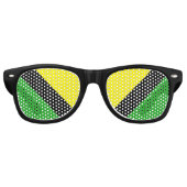Lunettes De Fête Retro Seules les couleurs jaune citron & vert herbe + vo (Devant)