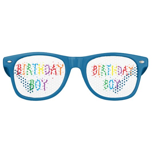 Lunettes De Fête Retro Shades de la fête "Birthday Boy" (Devant)