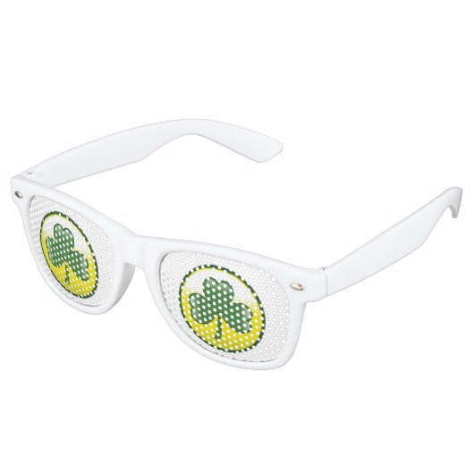 Lunettes De Fête Retro Shamrock (Angulaire)
