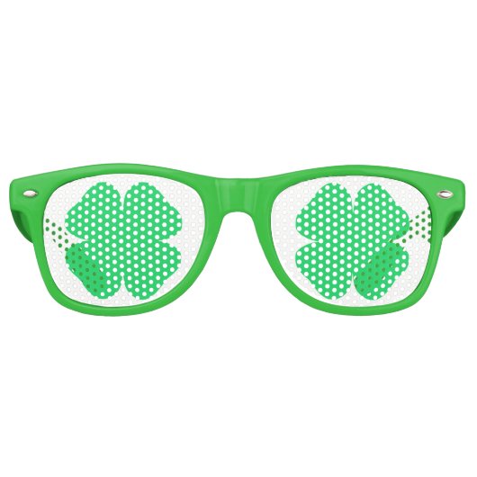 Lunettes De Fête Retro Shamrock de la Saint Patrick (Devant)