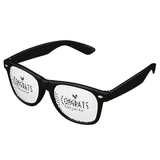 Lunettes De Fête Retro Simple congratulation graduation add your (Angulaire)