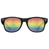 Lunettes De Fête Retro SlipperyJoe drapeau gay pride couleurs arc-en-ciel (Devant)