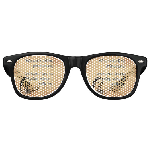 Lunettes De Fête Retro SlipperyJoe's Princess clap marchant drôle les ann (Devant)