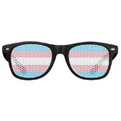 Lunettes De Fête Retro SlipperyJoe's transgenre pride drapeau de la diver (Devant)