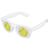 Lunettes De Fête Retro Softball personnalisé (Angulaire)