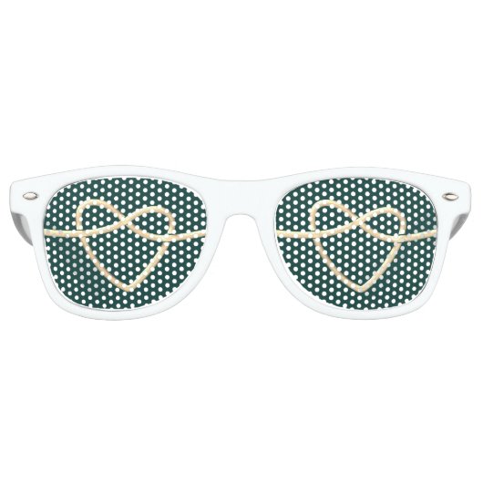 Lunettes De Fête Retro Soirée de mariage de coeur Favoriser (Devant)