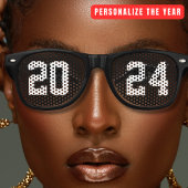 Lunettes De Fête Retro Soirée du Nouvel An noir