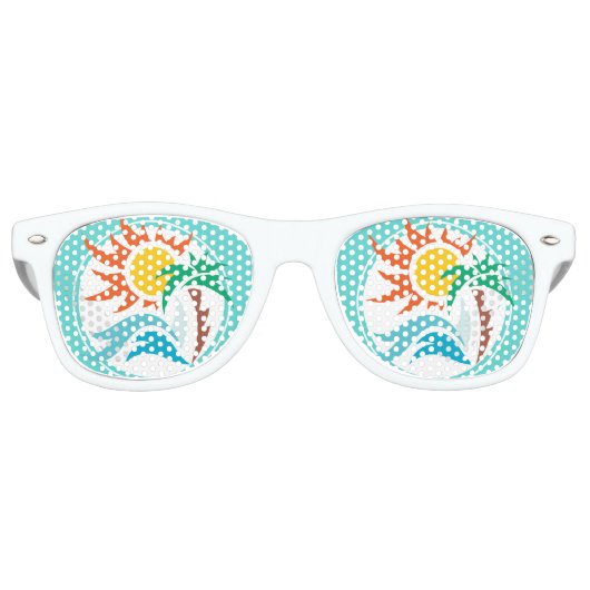 Lunettes De Fête Retro Soleil et Surf (Devant)