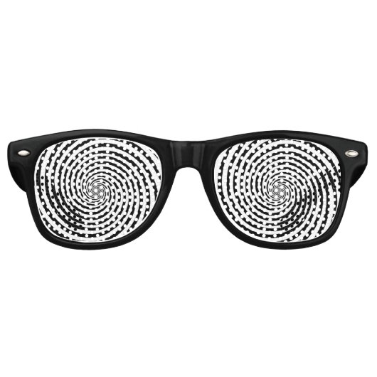 Lunettes De Fête Retro Spirale rétro Dizzy Hypnose (Devant)