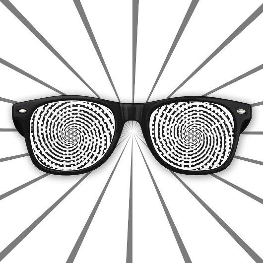 Lunettes De Fête Retro Spirale rétro Dizzy Hypnose