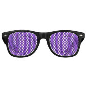 Lunettes De Fête Retro Spirales de puissance Motif fractal - violet (Devant)