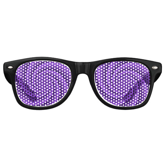 Lunettes De Fête Retro Spirales de puissance Motif fractal - violet (Devant)