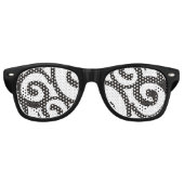 Lunettes De Fête Retro Spirales Motif noir & blanc + vos idées (Devant)