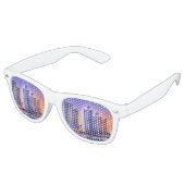 Lunettes De Fête Retro Sunrise de Miami Skyline (Angulaire)