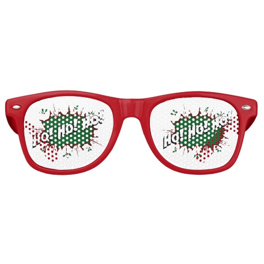 Lunettes De Fête Retro Superhero Ho ! Ho ! Ho ! (Devant)