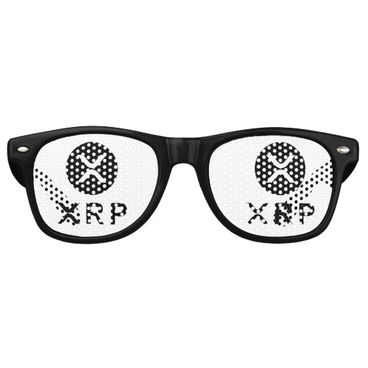 Lunettes De Fête Retro Symbole XRP drôle Crypto Party Faveurs (Devant)