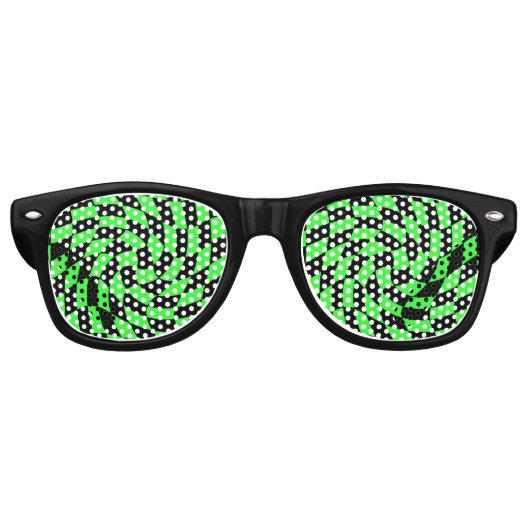 Lunettes De Fête Retro Tableau de contrôle noir vert rétro (Devant)