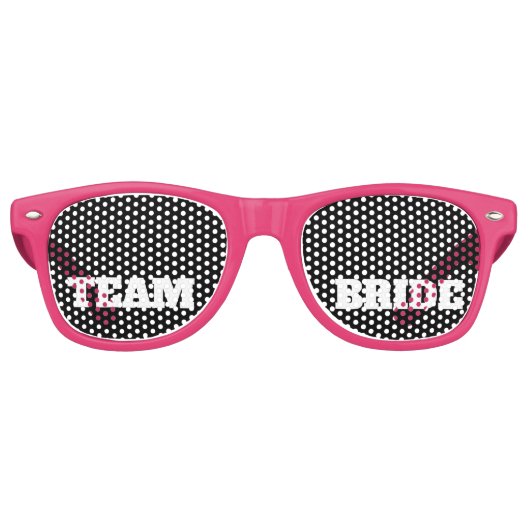 Lunettes De Fête Retro Team Bride Mariage Bachelorette Party (Devant)