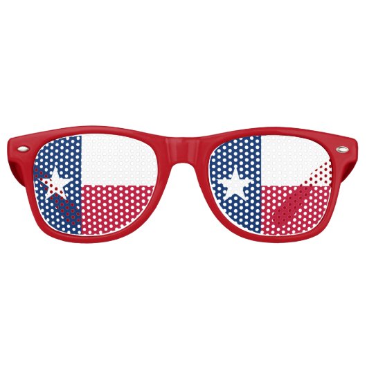 Lunettes De Fête Retro Texas Flag - Texan Pride (Devant)
