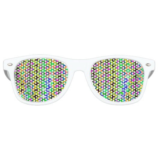 Lunettes De Fête Retro Tissu Pop Art (Devant)