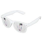 Lunettes De Fête Retro Tons de fête pour adultes, blanc (Angulaire)