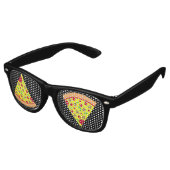 Lunettes De Fête Retro Tranche de pizza au pepperoni (Angulaire)