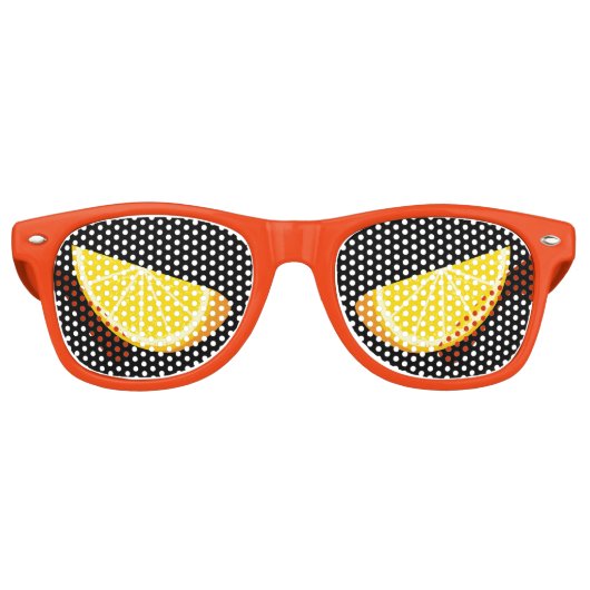 Lunettes De Fête Retro tranche orange (Devant)