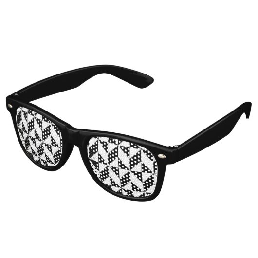 LUNETTES DE FÊTE RETRO TRIANGLES ABSTRAITS (Angulaire)