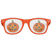 Lunettes De Fête Retro Trick ou traiter Citrouille Jack o' Lantern Hallow (Devant)