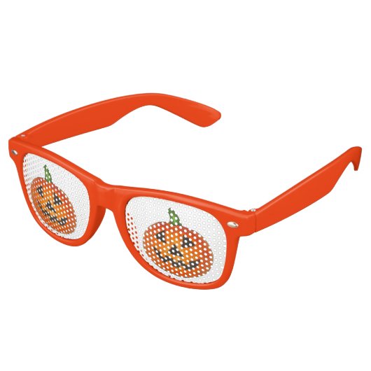 Lunettes De Fête Retro Trick ou traiter Citrouille Jack o' Lantern Hallow (Angulaire)