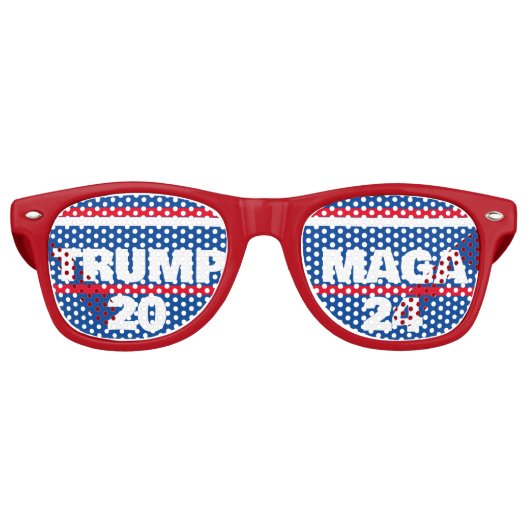 LUNETTES DE FÊTE RETRO TRUMP MAGA 2024 (Devant)