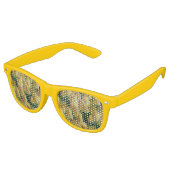 Lunettes De Fête Retro Tulips Sunshine Yellow (Angulaire)