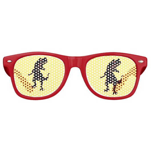 Lunettes De Fête Retro Tyrannosaurus stylisé (Devant)