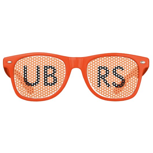 Lunettes De Fête Retro UBRS Party Shades ! ORANGE (Devant)
