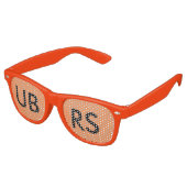Lunettes De Fête Retro UBRS Party Shades ! ORANGE (Angulaire)