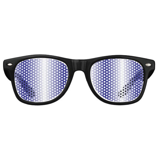 Lunettes De Fête Retro Un motif géométrique bleu complexe avec symétrie (Devant)