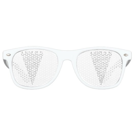 Lunettes De Fête Retro Une tranche de chiffres Pi (Devant)