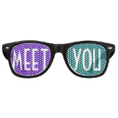 Lunettes De Fête Retro Uniquement Arrière - plan couleur - essence violet (Devant)