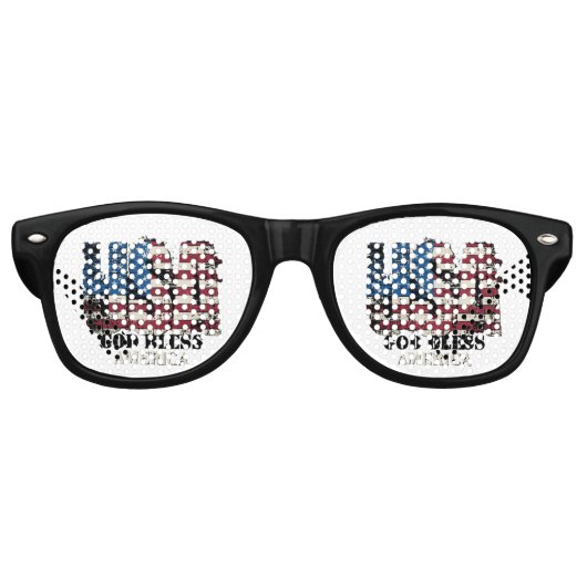 Lunettes De Fête Retro USA Party Sunglasses (Devant)