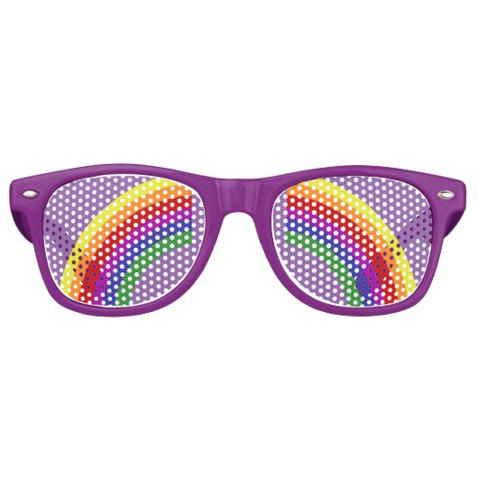 Lunettes De Fête Retro Verres Rainbow Pride (Devant)